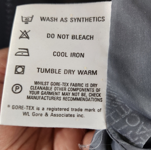 VERY RARE! Light Blue Label NORTH FACE Navy Blue Goretex Jacket MADE IN UK sz M - Picture 14 of 14